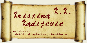 Kristina Kadijević vizit kartica